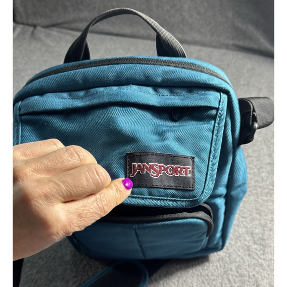 Jansport Teal Cross Body Bag - Sling Daypack - See Flaw - Picture 7 of 10